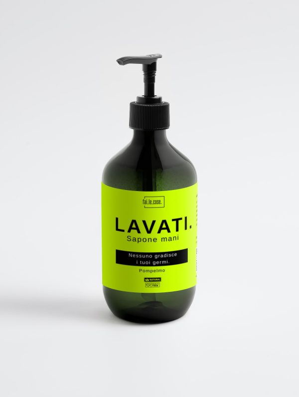 LAVATI. Sapone mani | Nessuno gradisce i tuoi germi - Giallo